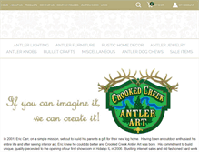 Tablet Screenshot of crookedcreekantlerart.com